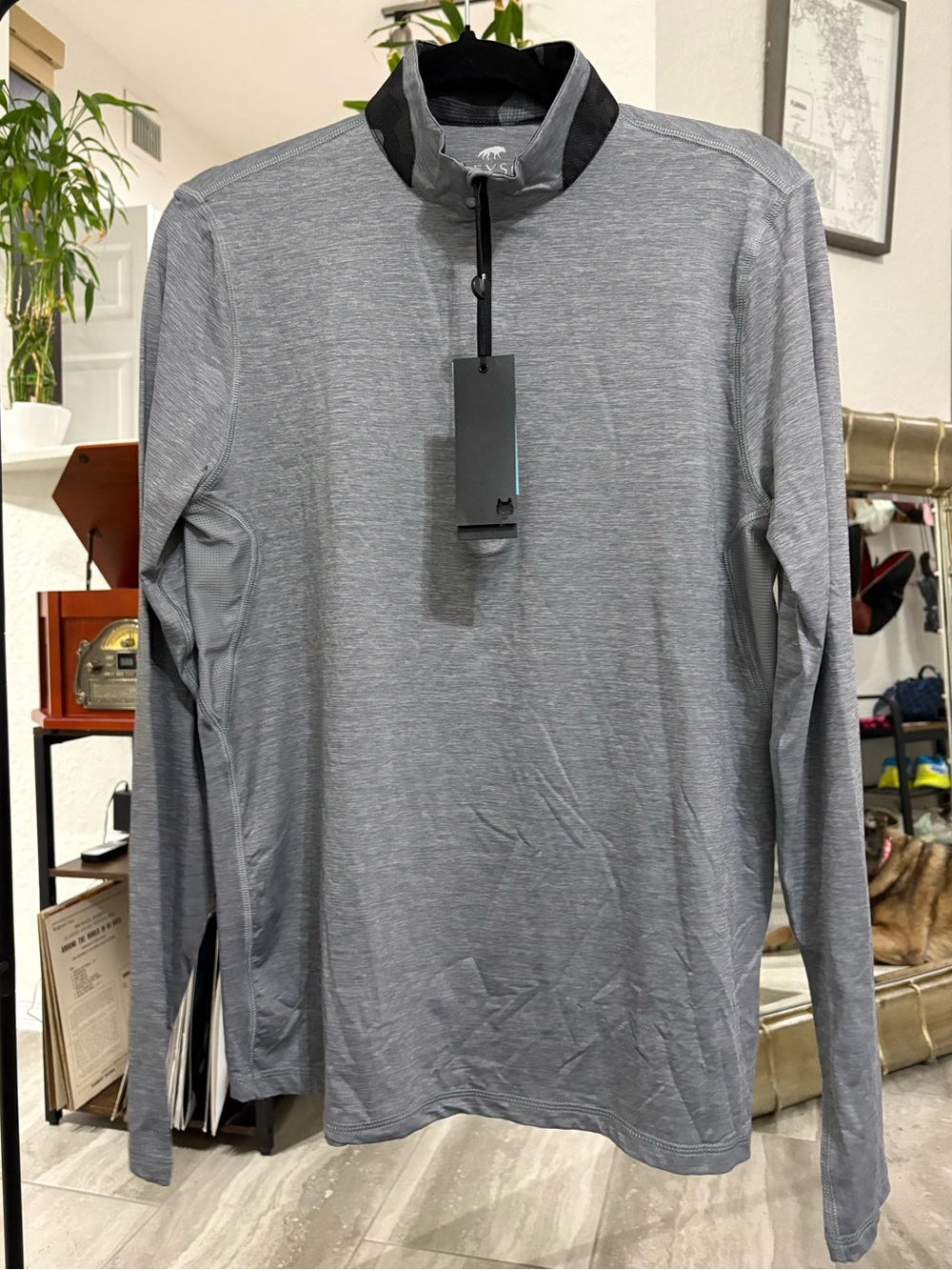 Greyson Light Grey Heather Quarter-Zip Pullover
